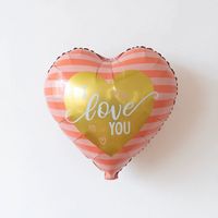 Wedding Season Valentine's Day Cartoon Style Sweet Heart Shape Aluminum Film Indoor Party Balloons sku image 3