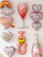 Wedding Season Valentine's Day Cartoon Style Sweet Heart Shape Aluminum Film Indoor Party Balloons main image 4