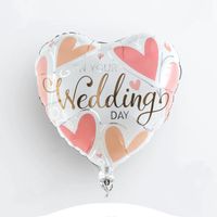 Wedding Season Valentine's Day Cartoon Style Sweet Heart Shape Aluminum Film Indoor Party Balloons sku image 5