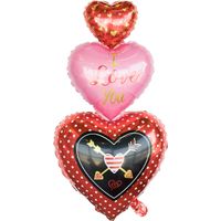 Wedding Season Valentine's Day Cartoon Style Sweet Heart Shape Aluminum Film Indoor Party Balloons sku image 27