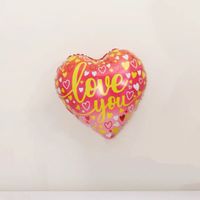 Wedding Season Valentine's Day Cartoon Style Sweet Heart Shape Aluminum Film Indoor Party Balloons sku image 4