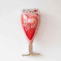 Wedding Season Valentine's Day Cartoon Style Sweet Heart Shape Aluminum Film Indoor Party Balloons sku image 18