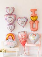 Wedding Season Valentine's Day Cartoon Style Sweet Heart Shape Aluminum Film Indoor Party Balloons main image 1