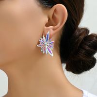 1 Pair Glam Geometric Wings Plating Inlay Alloy Zinc Alloy Glass Ear Studs main image 5