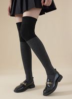 Unisex Basic Solid Color Polyester Jacquard Over The Knee Socks A Pair sku image 21