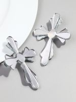 1 Pair Streetwear Cross Arylic Ear Studs sku image 2