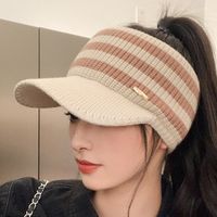 Women's Sweet Simple Style Lines Curved Eaves Sun Hat main image 3