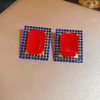 Vintage Style Heart Shape Alloy Plating Artificial Rhinestones Women's Earrings 1 Pair sku image 5