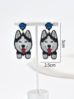 1 Pair Cute Dog Arylic Drop Earrings sku image 2