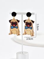 1 Pair Cute Dog Arylic Drop Earrings sku image 1
