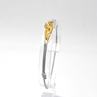Elegant Handcuffs Stainless Steel Rope Plating Braid 18k Gold Plated Bracelets sku image 1