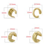 1 Pair Retro Simple Style C Shape Plating Copper 18k Gold Plated Earrings main image 3