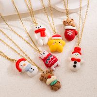 Cute Sweet Cartoon Character Stainless Steel Plating 18k Gold Plated Pendant Necklace main image 1