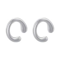 1 Pair Retro Simple Style C Shape Plating Copper 18k Gold Plated Earrings sku image 4