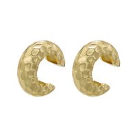 1 Pair Retro Simple Style C Shape Plating Copper 18k Gold Plated Earrings sku image 5