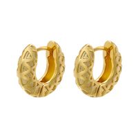 1 Pair Retro Simple Style C Shape Plating Copper 18k Gold Plated Earrings sku image 9