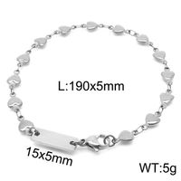Titanium Steel 18K Gold Plated Simple Style Classic Style Plating Chain Solid Color Bracelets Necklace sku image 2