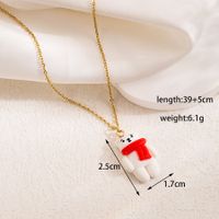 Cute Sweet Cartoon Character Stainless Steel Plating 18k Gold Plated Pendant Necklace sku image 7