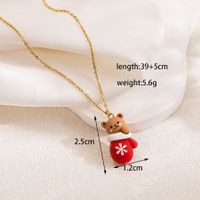 Cute Sweet Cartoon Character Stainless Steel Plating 18k Gold Plated Pendant Necklace sku image 1