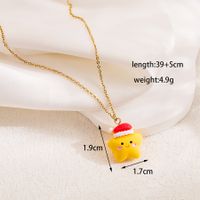 Cute Sweet Cartoon Character Stainless Steel Plating 18k Gold Plated Pendant Necklace sku image 2