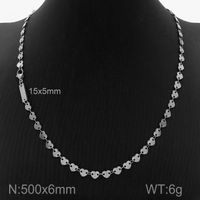 Titanium Steel 18K Gold Plated Simple Style Classic Style Plating Chain Solid Color Bracelets Necklace sku image 5