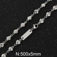 Titanium Steel 18K Gold Plated Simple Style Classic Style Plating Chain Solid Color Bracelets Necklace sku image 6