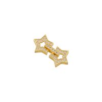 Simple Style Classic Style Pentagram Water Droplets Bow Knot Copper Plating Inlay Zircon 18k Gold Plated Jewelry Accessories sku image 1