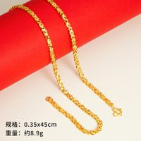 Simple Style Geometric Copper Gold Plated Necklace sku image 34