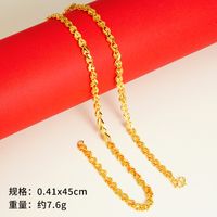 Simple Style Geometric Copper Gold Plated Necklace sku image 35