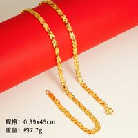 Simple Style Geometric Copper Gold Plated Necklace sku image 38