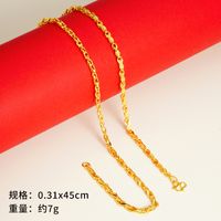 Simple Style Geometric Copper Gold Plated Necklace sku image 40