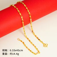 Einfacher Stil Geometrisch Kupfer Vergoldet Halskette sku image 33