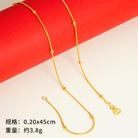 Einfacher Stil Geometrisch Kupfer Vergoldet Halskette sku image 22