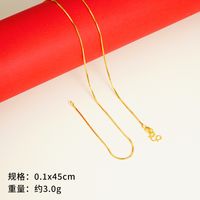 Simple Style Geometric Copper Gold Plated Necklace sku image 14