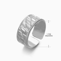 Vintage Style Geometric Solid Color Stainless Steel Plating Open Rings sku image 23