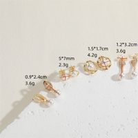 1 Pair Simple Style Classic Style Commute Deer Inlay Copper Artificial Pearls Zircon 14k Gold Plated Ear Studs main image 7