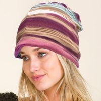 Women's Basic Simple Style Color Block Eaveless Wool Cap main image 4