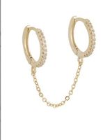 1 Pair Casual Vintage Style Solid Color Plating Inlay Copper Zircon Gold Plated Hoop Earrings sku image 1