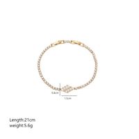 Copper 18K Gold Plated White Gold Plated Simple Style Geometric Inlay Zircon Bracelets sku image 1