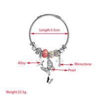Cute Star Heart Shape Butterfly Stainless Steel Alloy Beaded Plating Inlay Rhinestones Pearl Women's Twisted Cable Bracele Bangle main image 2