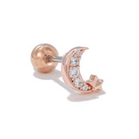 1 Piece Ig Style Simple Style Geometric Animal Heart Shape Plating Inlay Brass Zircon 18k Gold Plated White Gold Plated Ear Studs sku image 6