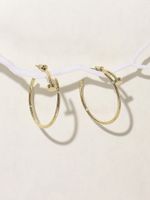 1 Pair Modern Style Classic Style Round Copper Hoop Earrings sku image 1