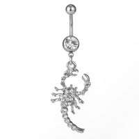 Fashion Piercing Jewelry Diamond Scorpion Alloy Navel Ring sku image 1