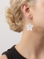 1 Pair Casual Elegant Shiny Star Hollow Out Arylic Drop Earrings main image 4