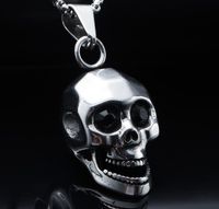 Casual Cráneo Acero Titanio Pulido Hombres Collar Colgante sku image 6