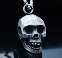 Casual Skull Titanium Steel Polishing Men's Pendant Necklace sku image 2