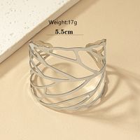 Streetwear Leaf Alloy Ferroalloy Plating 14k Gold Plated Silver Plated Women's Bangle main image 2