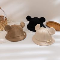 Children Unisex Cute Simple Style Bear Bucket Hat main image 1