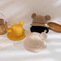 Children Unisex Cute Simple Style Bear Bucket Hat main image 3