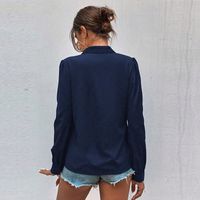 Women's Blouse Long Sleeve Blouses Button Casual Elegant Simple Style Solid Color main image 6